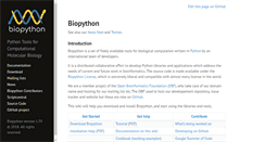 Desktop Screenshot of biopython.org
