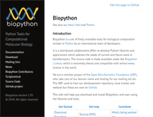 Tablet Screenshot of biopython.org